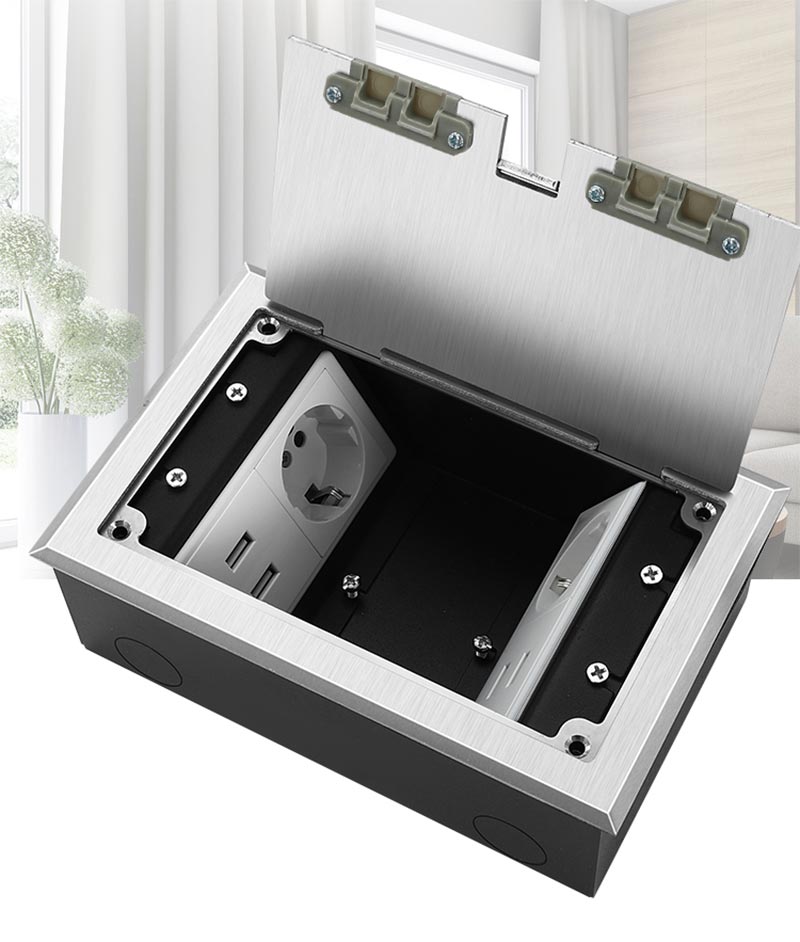 200 Open type Side insertion floor socket