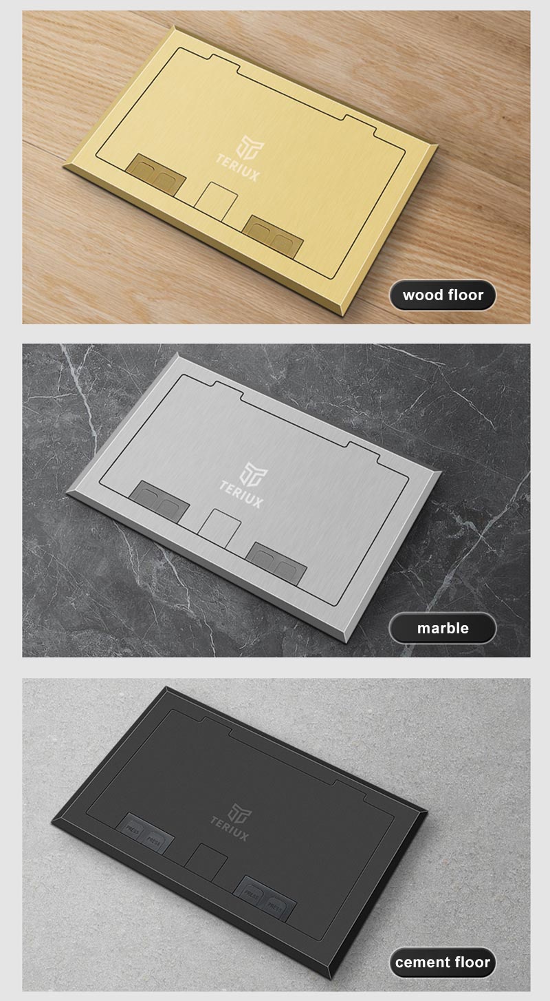 200 Open type Side insertion floor socket