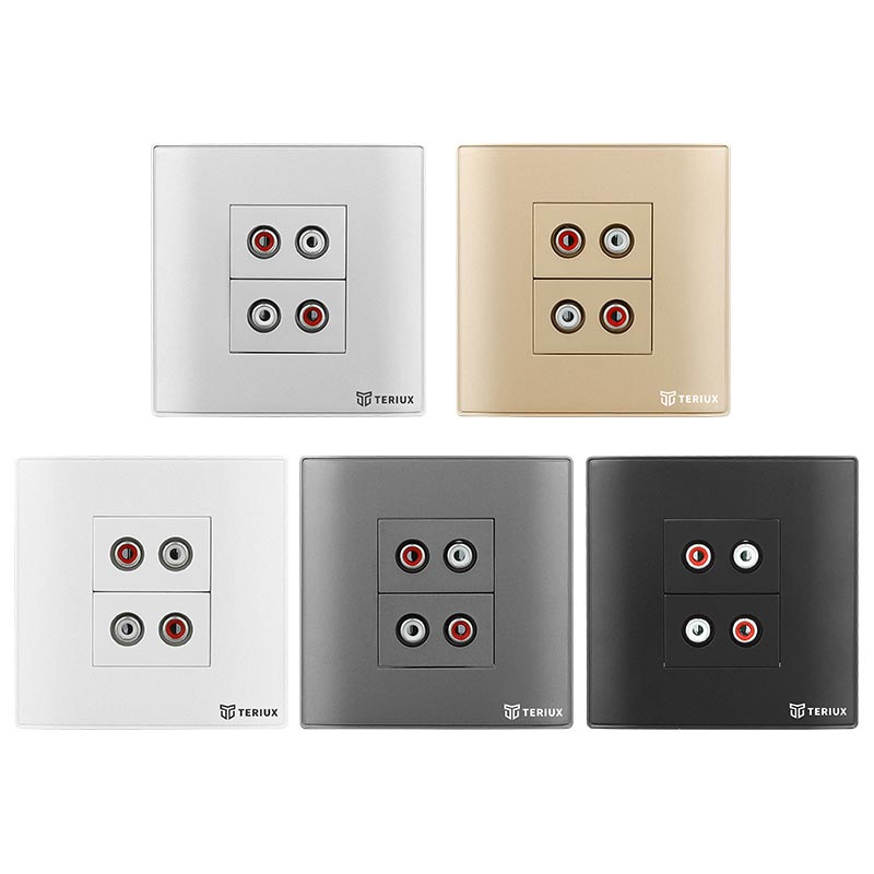 2 Holes Audio wall socket