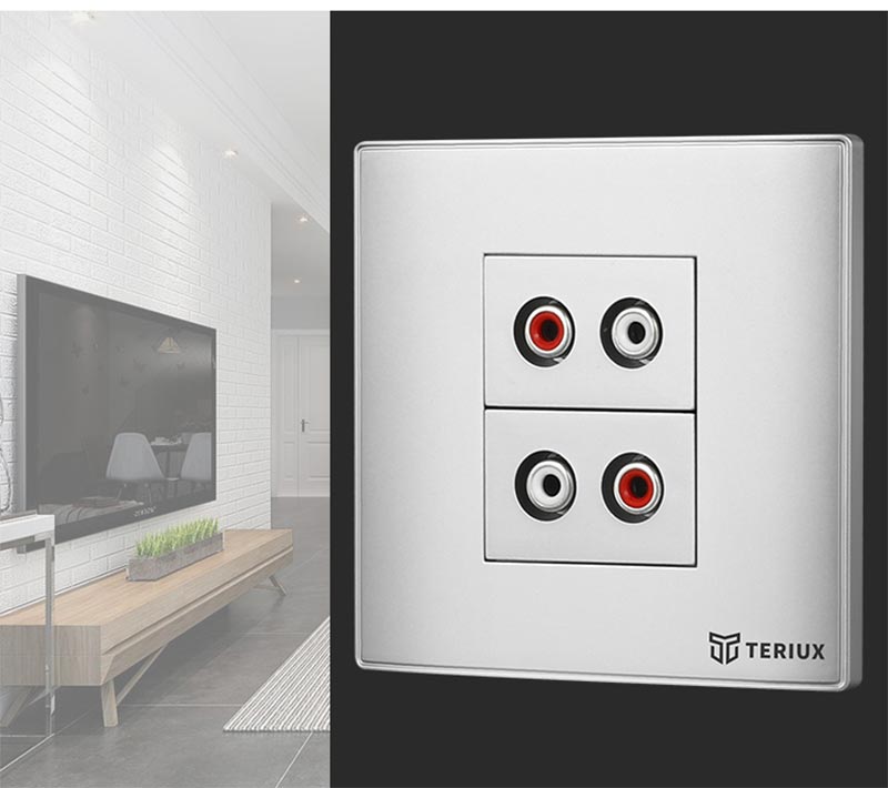 2 Holes Audio wall socket