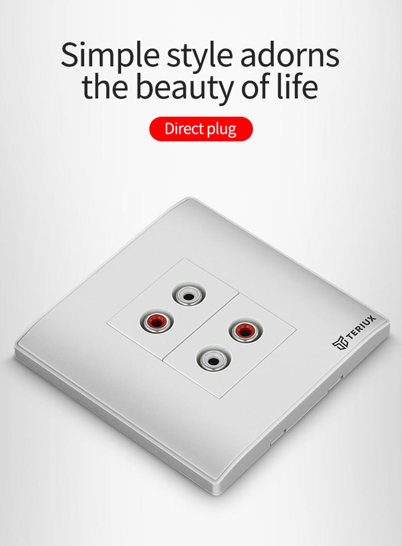 2 Holes Audio wall socket