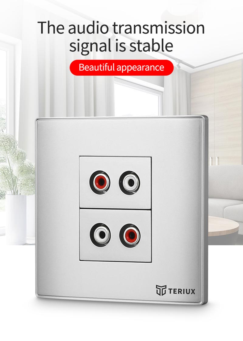 2 Holes Audio wall socket