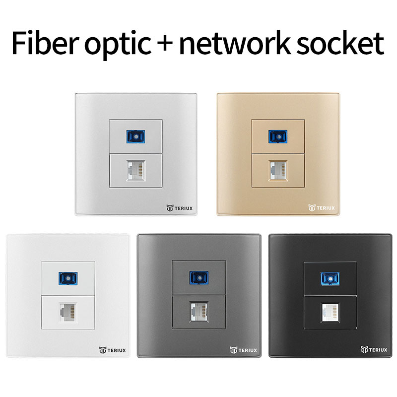 SC + RJ45 ซ็อกเก็ตติดผนัง